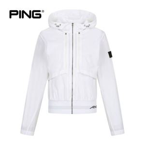 [핑](본사) [PING] 여성 메쉬 투웨이 후드 점퍼 121E2JP751_WH