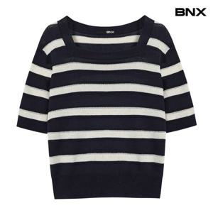 [BNX]스퀘어넥 반팔 니트 (BX2KP029L0)