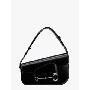 GUCCI Leather shoulder bag with iconic frontal horsebit 7641551DB0N
