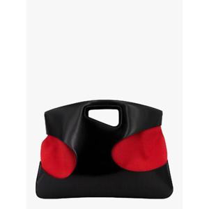 FERRAGAMO Leather and canvas handbag with cut-out details 241244762337