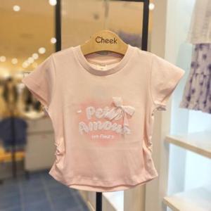 치크 CKRA25670 밑단셔링 반팔티