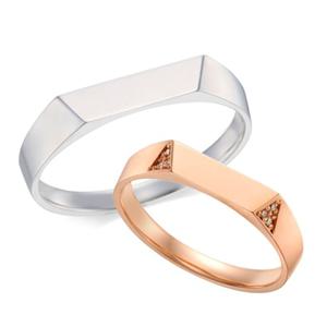 라디오사 18K 커플링 G18D-5917RO / 남녀한쌍 커플반지