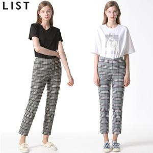 [리스트][리스트] 모던클래식 볼드 타탄체크 테이퍼드 팬츠
