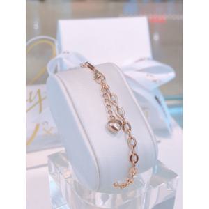 미니골드 (16CM) 14K 할로우 통통하트 팔찌 BNKM4381