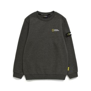[내셔널지오그래픽 키즈] K234USW920 스몰로고 맨투맨(기모) CGREY