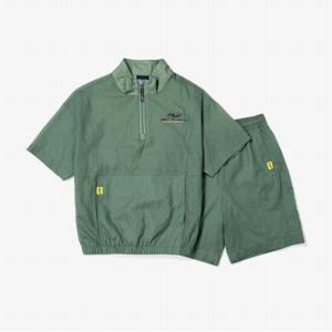 [휠라키즈] 에센셜 우븐 반집업 셋업 (FK2FSG2101X_BBO)