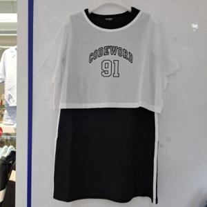[에꼴리에][모다부평]쿨 나시 레이어드 세트 원피스/24B1857BK