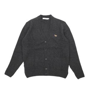 메종키츠네 베이비폭스 패치 울 가디건 HM00501KT1006 H170 (DARK GREY MELANGE)