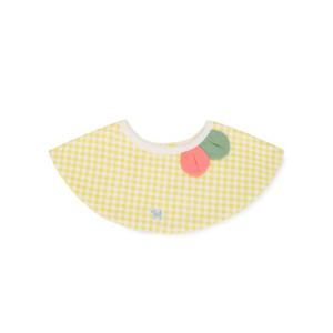 [HP블루독베이비]24FW.출산.선물.백일.아기선물(YE)옐로체크라운드롤링빕(44A70-004-02)