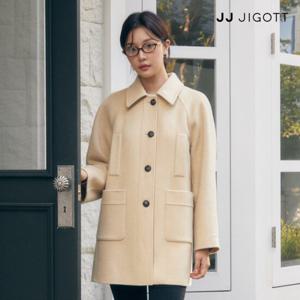 (JJ지고트) 캐시미어 래글런 싱글 하프 코트 GPBP0CT201