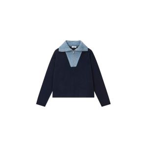 톰보이  9173452983 배색반집업스웨터