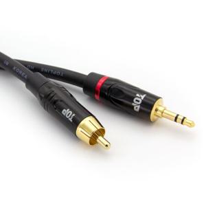 HDTOP 국산 제작 RCA 수 TO 3.5 스테레오 수 케이블 15M HT-TP613