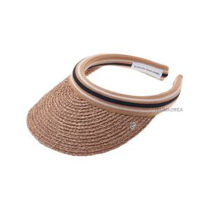 [헬렌 카민스키] FW24 여성 마리나 썬바이저 HAT50318 NOUGAT BLACK STRIPE