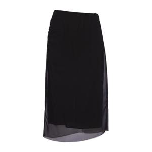 프라다 블랙 조젯 세미시어 펜슬 스커트 P192JG 14XAF0002