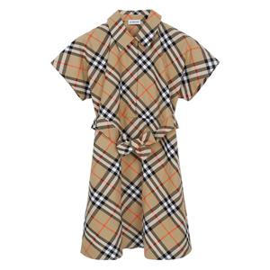 버버리 KIDS 25SS 샌드 체크 셔츠 원피스 8090538 SAND/10A,12A