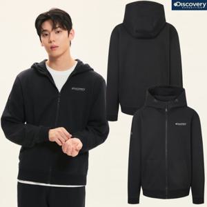 [디스커버리] 남성 25년 봄 후드집업 워시드 트레이닝 자켓 DMTR29051 BKS