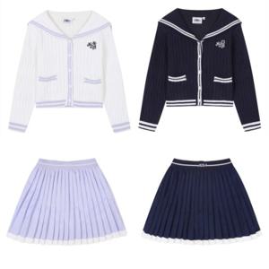 [NBA KIDS]여아 세일러 가디건  플리츠 스커트 세트 K241TJ620PK
