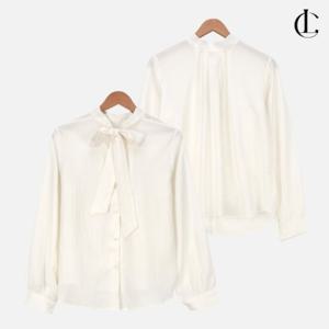 엘케이트 여성 블라우스 셔링 직장인 투웨이 긴팔 리본 타이블라우스 LDRE001