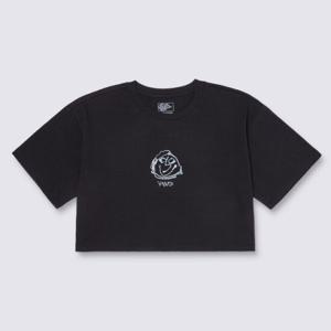 [반스]그리닝 페이스 릴렉스 크롭 반소매 티셔츠 VN000MC5BLK1