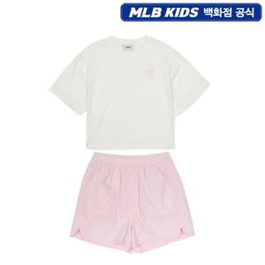 [MLB키즈]베이직 스포티브 여아 반바지 세트 (7FS1B0553)
