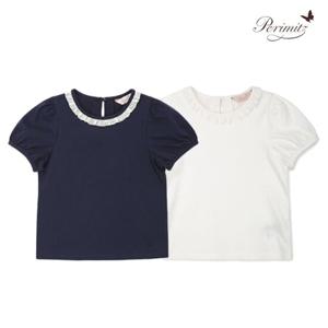 [레베끌레][페리미츠] 여아 레이스 베이직 면 티셔츠 / P2525T19