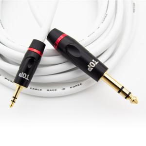 HDTOP 국산 3.5 TO 5.5 스테레오 TRS 케이블 화이트 0.5M HT-TP719