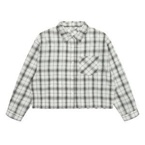 [에꼴리에]에꼴리에 더센트럴 세미 크롭 썸머 체크 셔츠 25B5351