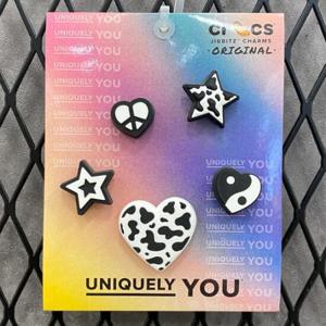 크록스 HC02 블랙앤화이트 5개 JIBBITZ 세트 10012950