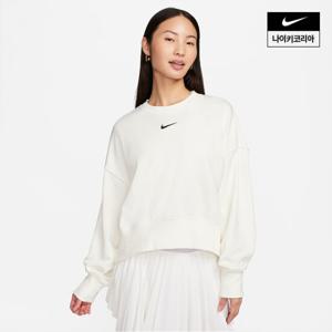 [나이키] 스포츠웨어 피닉스 플리스 여성 오버-오버사이즈 크루넥 프렌치 테리 스웻셔츠 FZ6810-133