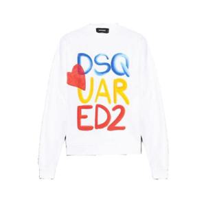 Dsquared2 Summer Lovers 로고 프린트 크루넥 스웨트셔츠 S78GU0084S25551 100 TP936945751