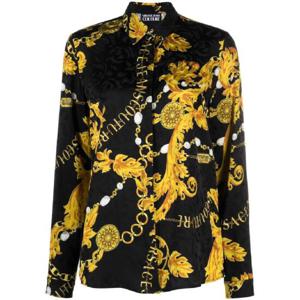25 SS 베르사체진스꾸뛰르 체인 쿠틔르 프린트 새틴 셔츠 75HAL201NS289 TP432087873