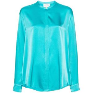 25 SS 포르테포르테 밴드 칼라 새틴 셔츠 12885MYSHIRT TP432087361