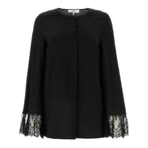 25 SS 끌로에 크레이프 드 신 칼라리스 블라우스 CH24WHT77125 TP432469589