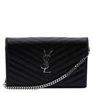 Saint Laurent 모노그램 체인 지갑 377828BOW02 1000 TP934397704