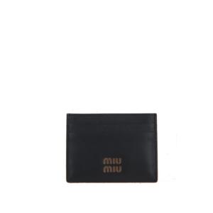 미우미우 카드지갑 5MC0762CV6F0B7K BLACK COGNAC DOM