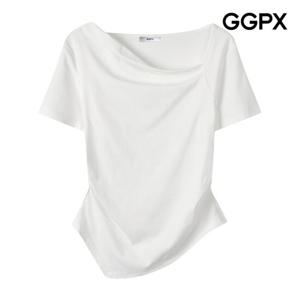 [GGPX] 언밸런스넥 드레이프 티셔츠 (GP6TS017F)