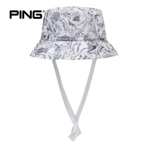 [핑](본사) [PING] 여성 패턴 리본 버킷햇 121D2CP594_WH