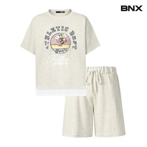 [BNX]반팔 밴딩 팬츠 셋업 (BX2OP041L0)