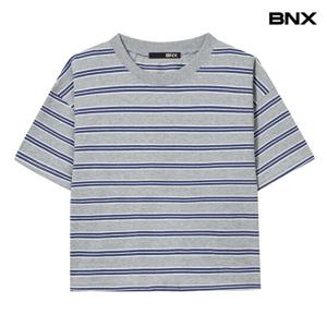 [BNX]단가라 배색 반팔 티셔츠 (BX2TS049L0)