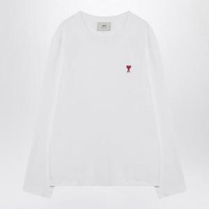 AMI PARIS White Ami De Coeur T shirt BFUTS235U724/R_AMI-100