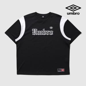 [엄브로] 스포티 레터링 메쉬 반팔티셔츠 UQ321CRS72 BLK