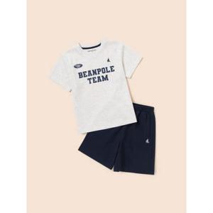 [빈폴키즈] BP FOOTBALL CLUB 라운드넥 그래픽 2PCS 상하 세트  라이트 그레이 (BI5642U922)