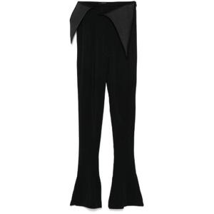 뮈글러 Satin Cummerbund Flared Trousers 24W1PA0478470 TP717440604