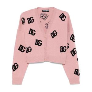 돌체앤가바나 Pink DG Intarsia Cardigan FXV52TJCVZL TP719837550