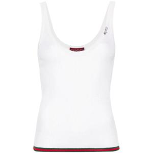 구찌 White Intarsia Logo Knit Tank Top 782568XKD0B TP719828103