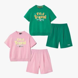 휠라키즈(FILA KIDS) (FK2FSH2402X) Travel club 하프 상하세트