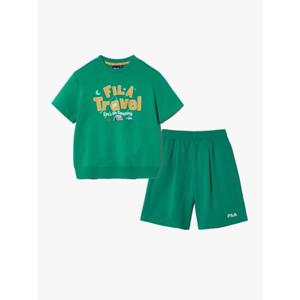 휠라키즈(FILA KIDS) (FK2FSH2402XMRG) Travel club 하프 상하세트