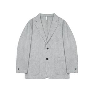 [지이크][25 S/S] 베이지 린넨 라이크 체크 자켓 (PKEAD4007)