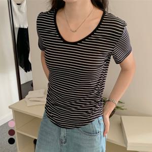 KARRA 유넥라인셔링티셔츠_A5M0833