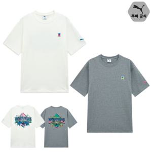 푸마 공용 내추럴 그래픽 반팔티셔츠 950332 01 02